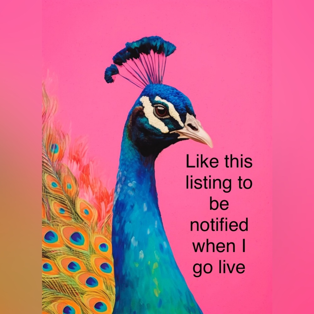 🦚🦚🦚Like this listing to be notified when I go live🦚🦚🦚
